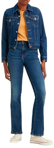 Levi's 725 High Rise Bootcut Vaqueros, Blue Wave Dark, 25W / 32L Mujer