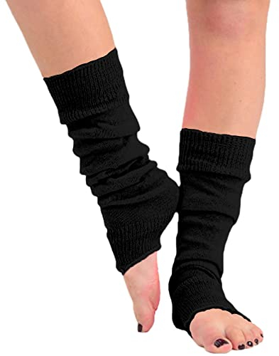 Calentadores de piernas acrílicos elegantes para mujer, lisos, para fiestas de los años 80, ballet, baile, patinaje sobre hielo, calentadores de piernas para mujeres y niñas, para uso diario o como