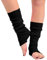 COMFYLOT & KK TRADERS MCR LTD® Women Fancy Stylish Acrylic Leg Warmers Plain 80s Party Neon Ballet Dance Ice Skating Accessories (Black)
