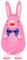 Airwalker Folienballons * Laufende Tiere * als Deko für Geburtstag und Party | 34-115cm groß | Walking Animals Kinder Kindergeburtstag Partydeko Luftballons Ballons, Edition: Rosa Hase