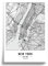 Cool Factory 2 x Stadtplan Poster A3 Schwarz Weiß | 250 Gramm Papier | Bilder für Wohn- und Schlafzimmer | Sehr viele Stadtmotive | Ideale Geschenkidee | Ohne Rahmen | Poster New york und Los angeles