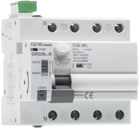 Interruttore differenziale automatico riarmabile trifase con riconnessione automatica 4P 40A 30mA 6Ka Classe AC. Differenziale autoarmabile. Differenziale Riarmo Automatico Rail Din. RCCB