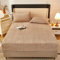 Lanqinglv Fleece Plüsch Spannbettlaken 180x200cm Khaki Kuschelige Flauschig Cashmere-Touch Winter Warm Bettlaken Spannbetttuch für Boxspringbett Topper Matratze bis 25-30 cm