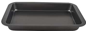 Pintinox Teglia rettangolare bordo alto (4cm) con rivestimento antiaderente Teglia rettangolare in acciaio al carbonio