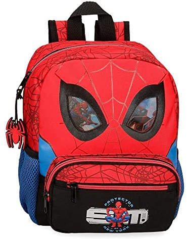 Marvel Spiderman Protector Anpassbarer Vorschulrucksack Rot 23x28x10 cm Polyester 6,44L