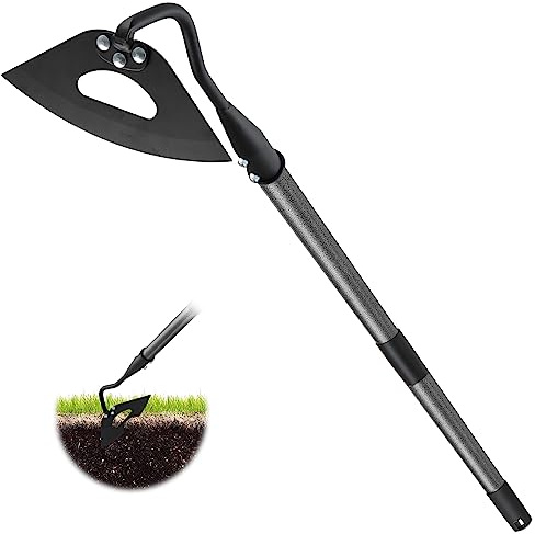 Lilyvane Hoe Garden Tool with 70Inch Long Handle, Heavy Duty Garden Hoes for Weeding Loosening Soil Digging Planting Ridging, Handy Hoe Gardening Tools Weeding Hoe