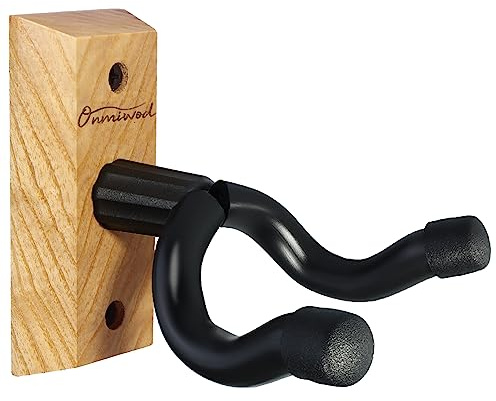Support mural pour guitare en bois dur, pendentif à cendres, support mural de guitare en forme de U pour guitare acoustique, guitare électrique, banjo, basse, cadeau pour guitaristes, hommes, femmes