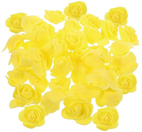 Abaodam 60Pcs roses romantic fake flower wedding decor artificial fake rose foam rose flowers bouquet flower decor realistic rose preserved flower artificial rose flowers pe 3d blush bulk