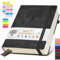 A4 Lined Journal Notebook - 365 Page Large Leather Journals for Writing Women & Men，Hardcover Notebook with 100Gsm Thick Pages，Daily Diary for Travel，Work，School，Note Taking，College Ruled (8.5 x