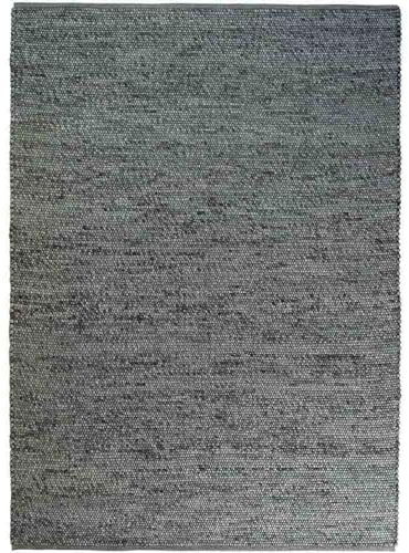 Knutzen Wohnen Mala Wollteppich flach gewebt 200 x 290 cm Grün Jade - Teppich Wolle Natur - Handgewebter Schurwollteppich mit angenehmem Lauferlebnis