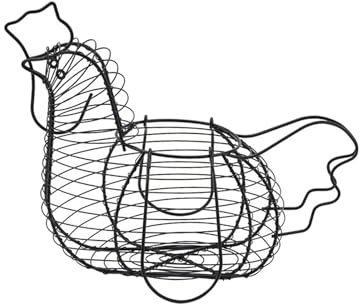 perfk Cestino per Uova di Pollo in Metallo Cestino per Pollo Portauova Filo Creativo Cestino per Uova di Frutta per Cucina Tavolo da Pranzo di Pasqua