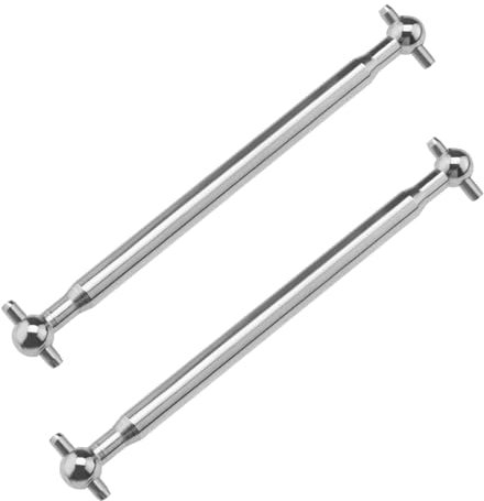 SG Store 2 Stück RC Auto Hinterer Hundeknochen aus Metall Ersatzteile Kompatibel mit Hosim 4WD 9130 RC Cars Zubehör 69,1 X 9,8mm Silberne Metall Hundeknochen Antriebswellen