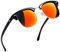 Joopin lunettes de soleil polarisées pour homme et femme lunette Demi-Cerclées Half frame sunglasses Noir orange