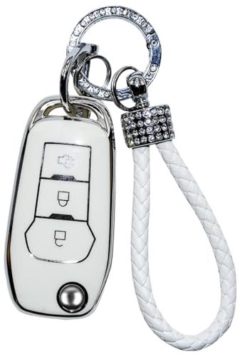 RCBDCYGJ Schlüsselhülle Autoschlüssel Hülle, Schlüsselcover Schlüsselgehäuse Schlüssel Schutzhülle Passt für Ecosport Edge Explorer Everest Escape Fiesta Focus Fusion Titanium Galaxy Kuga Mondeo Puma
