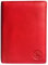 Frédéric Johns Portefeuille Homme - Grand Portefeuille - Portefeuille Cuir Veritable - Porte Carte Homme Cuir Modèle World (Rouge)