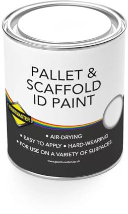 Paintmaster Versatile Pallet and Scaffold ID Paint: Hard-Wearing, High-Shine, Oil-Based - Ideal for Wood and Metal Surfaces (Pallet & Scaffold ID Paint - Bright Yellow, 20L)