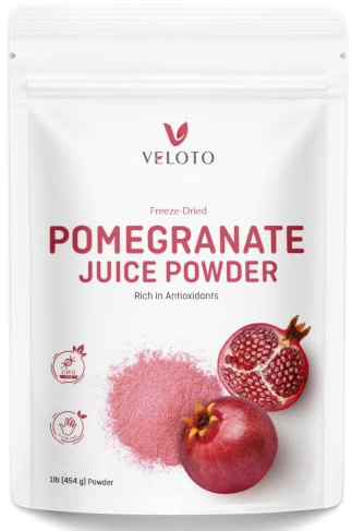 Succo di Melograno Polvere Fresca Liofilizzata di Melograno, 454g | Polvere di Melograno Puro da Frutta Liofilizzata, Dolcificante Naturale Vegano per Frullati, Yogurt, Senza Glutine, Non OGM