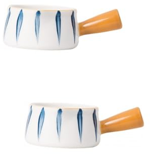 Garneck 2 Stk Milchbecher Soße servieren Krug kaffeekanne kaffeekännchen Mini-Heizung Butter Mini-Milchtopf aus Keramik Milchbehälter Induktion Milchkännchen Kochutensilien Kochtopf Ofen