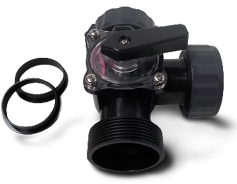 POOLEX Vanne d'arrêt 3 Voies à Visser Ø 50 mm Compatible intex/bestway
