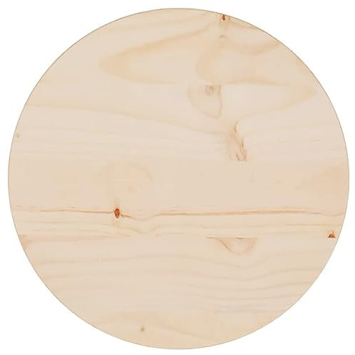 Tischplatte Ø30x2,5 cm Massivholz Kiefer