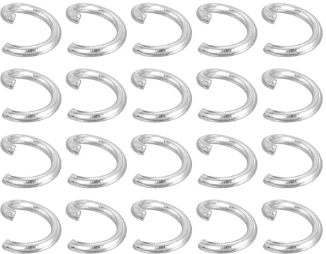 QUARKZMAN 200 Stück Biegeringe Edelstahl, 6 mm Spaltringe Metall 1 mm Dicke Offene Ringe Schmuck Reparatur Kettenringe Sprungringe für Schmuckherstellung Armbänder Halsketten Handwerk