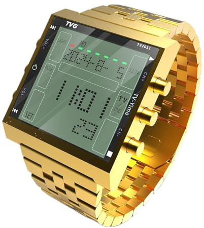 TVG Herren-Digitaluhr, Militär-Sportuhr, wasserdicht, LED, mit Fernbedienung, Stoppuhr, Digital-TV, Taktische Armbanduhr für Herren