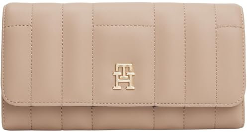 Tommy Hilfiger Damen Geldbörse Feminine Flap Groß, Beige (Coastal Taupe), Einheitsgröße