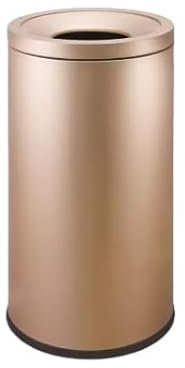 Stainless Steel Large Capacity Round Waste Basket Waste Bin Garbage Can Trash Can - Durable and Stylish Storage Bucket for Home or Office