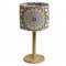 Lampe de chevet chambre lampe de table salon veilleuse d'ambiance abats-jour design multicolore lumiere E14 Led lampe chevet originale pieds modernes en bois lampes de salon (Italica Print, 1 pièce)