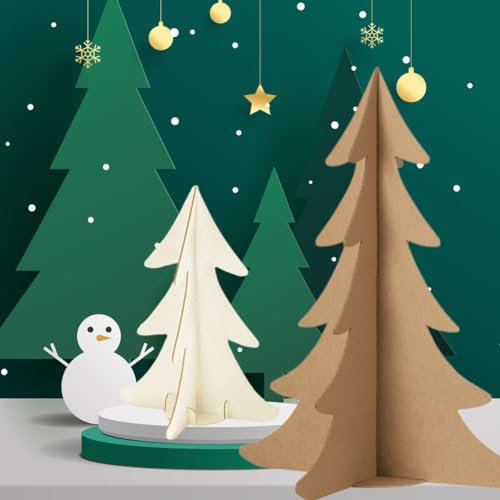 Albero di natale in cartone Dimensione avana alto 93cm (1pz)