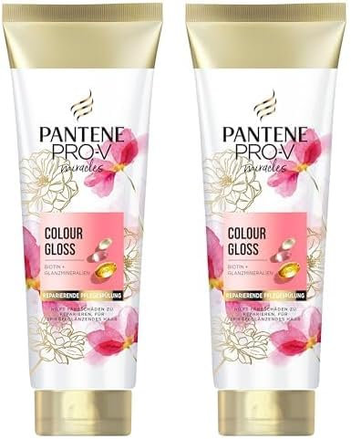 Pantene Pro-V Colour Gloss Biotin Pflegespülung 160ml für Gefärbtes Haar mit Glanzmineralien. Hilft, Farbschäden zu Reparieren, für Spiegelglänzendes Haar Bereits nach der Ersten Anwendung