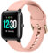 Amzpas Armband für ID205L Armband,19mm Neues Silikon Ersatzarmbänder Uhrenarmband für Veryfitpro ID205,ID205L,ID205U,ID205S,ID205G,ID215G,ID216,SW020,SW021,SW023,YM020, YM021,YM023,YM205L (Rosa)