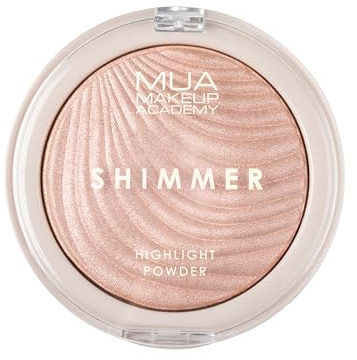 MUA Shimmer Highlighter Powder, Pink Shimmer (Pack of 1) | Soft Rosy Shine, Highly Pigmented, Velvety Texture, Perfect for Cheeks & Eyes, Vegan & Cruelty Free