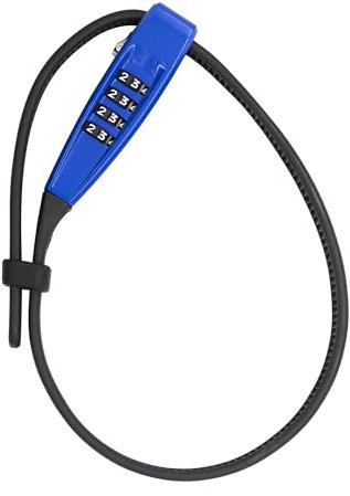 YOBBOM Zip Tie Lock Combination Small Cable Lock Lightweight Refrigerator Cabinet Locks with Combination Adjustable Helmet Bike Lock (Blue)