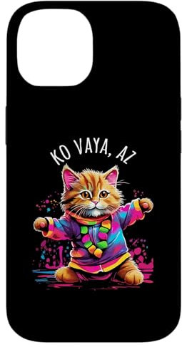 Ko Vaya Arizona tanzende Katze, buntes niedliches Kätzchen-Design Hülle für iPhone 14