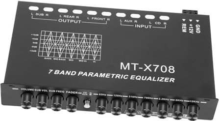 Housoutil Band Auto Equalizer Digitaler Audio Equalizer Für Autos Präzise Klangregelung Stabile Konstruktion Einfache Bedienung Kompakte Bauweise Für Jedes Fahrzeug