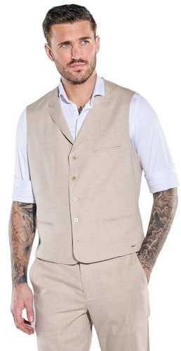 emilio adani Herren Sakko-Weste Slim fit, Beige