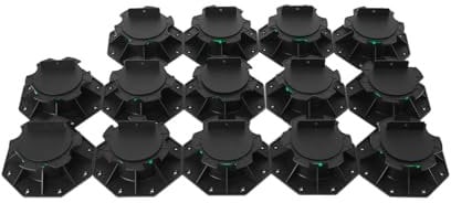 CDZHLTG Plattenlager höhenverstellbar 70-140mm 14 Stück - Stelzlager für Terrassenplatten - Stellfüße aus Kunststoff für Terrassendielen, Platten und Planken - Terrassenlager verstellbar