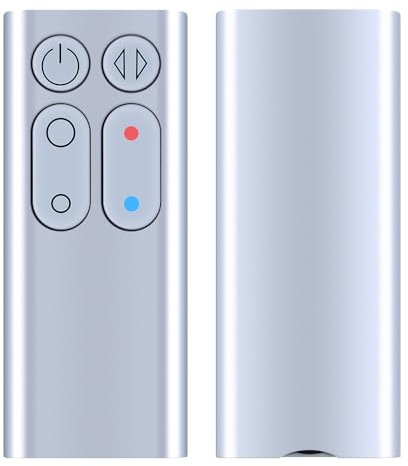 TCNOUMT Télécommande de rechange compatible avec le chauffage de table Dyson Hot + Cool AM04 AM05 922662-08 922662-07 922662-06, argenté