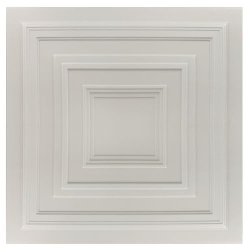 DECCART 3D Wandpaneele Beige 50x50 cm 32 Stück | 8 m², Wandverkleidung Decke Deckenverkleidung Paneele Deckenplatten Wall Deko Panel Wand Panels Polystyrol