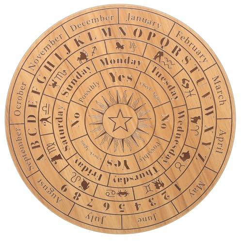 Planche de Divination en Bois Ambiance Halloween, Décoration Table Chambre | Bois Sculpté, Toucher Agréable, Style Atmosphérique, pour Fête à Maison et Chambre