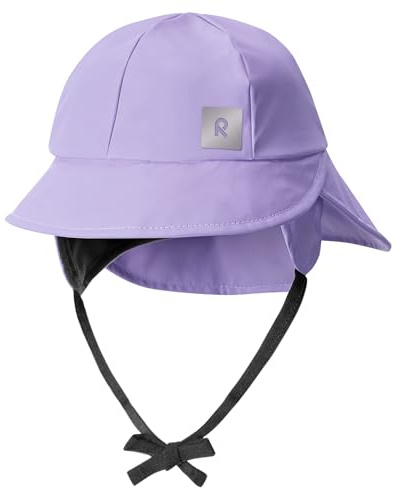 Reima - Rainy Regenhut für Kinder - wasserdichter Kinder Regenhut mit Ohrenschützern, Nackenschutz, verschweißten Nähten, reflektierenden Details, maschinenwaschbar - Blooming Lilac, 50