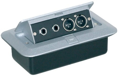 Pop-up AV Combination Plate with Jack Sockets & 3 Pin XLR Chassis Plugs