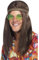 Smiffys Herren Hippie-Kit, mit Stirnband, Brille und Halskette