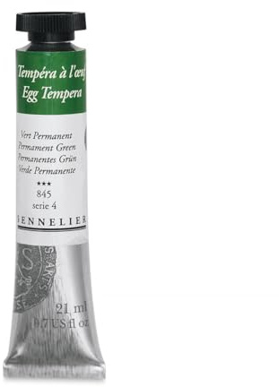 Sennelier Tempera Paint, 21ml, Permanent Green S4