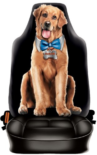 Geile-Fun-T-Shirts Autositzbezug Hund auf dem Sitz Beifahrer Schonbezug Auto Sitzbezug geil Bedruckt und für Seitenairbag geeignet