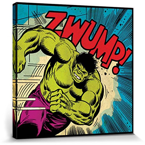 1art1 Der Unglaubliche Hulk Poster Zwump Bilder Leinwand-Bild Auf Keilrahmen | XXL-Wandbild Poster Kunstdruck Als Leinwandbild 40x40 cm