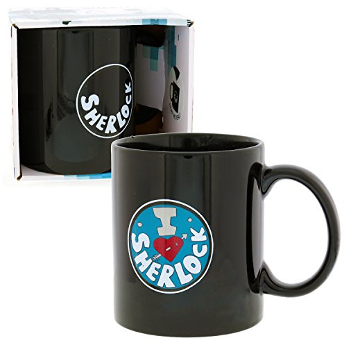 Sherlock Holmes Mug - I Heart Sherlock Heat Reveal Coffee Cup - BBC Show Licensed by Underground Toys