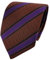 TigerTie Designer Krawatte braun kupferbraun lila schwarz gestreift - Binder Tie