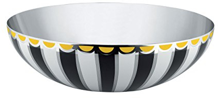 Alessi MW55 / 32 Coupe de cirque en acier inoxydable 18/10, Blanc/Noir